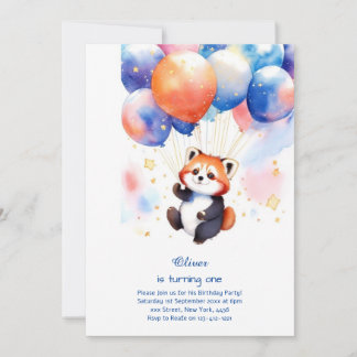 Einladung von Raccoon zum ersten Geburtstag