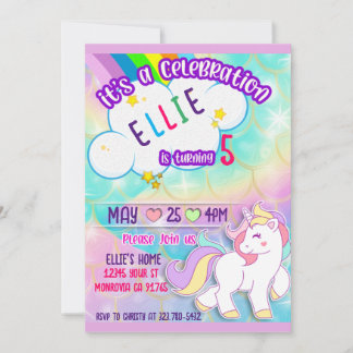 Einladung von Rainbow and Unicorn zum Geburtstag