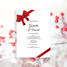Einladung von Red Bows Winter Wedding