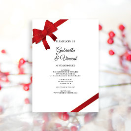 Einladung von Red Bows Winter Wedding