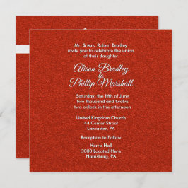 Einladung von Red Glitzer and Bow Wedding