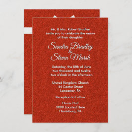 Einladung von Red Glitzer Hochzeit