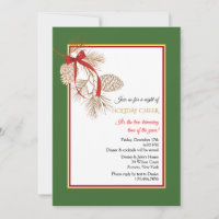 Einladung von Red Ribbon Pinecones