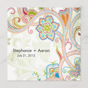 Einladung von Retro Floral