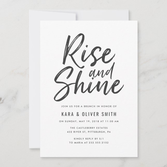 Einladung von Rise and Shine Brunch (Vorderseite)