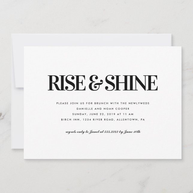Einladung von Rise and Shine Brunch (Vorderseite)