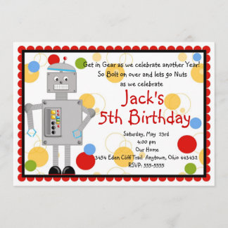 Einladung von Robot Birthday
