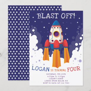 Einladung von Rocket Birthday