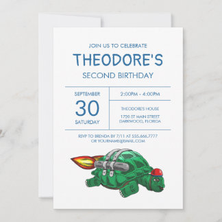 Einladung von Rocket Turtle zum Geburtstag