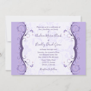 Einladung von Royal Lila & Lavender Floral Wedding