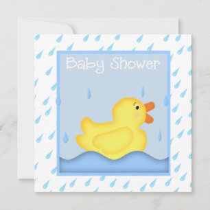 Einladung von Rubber Ducky Blue Baby Duwer