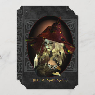 Einladung von Sad Hexe Halloween-Party