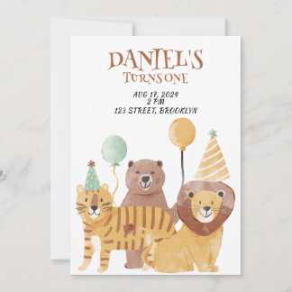 Einladung von Safari Animals zum Geburtstag