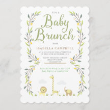 Einladung von Safari Baby Brunch