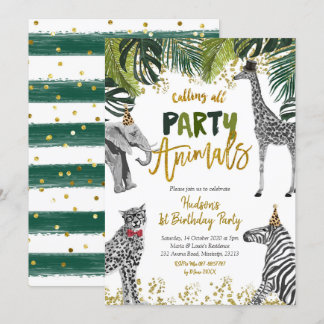 Einladung von Safari Party Animal Kid zum Geburtst