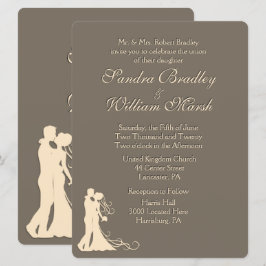 Einladung von Sandstone Brown und Cream Weditation