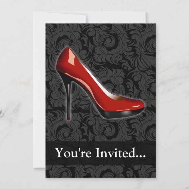 Einladung von Sassy Red Shoe (Vorderseite)