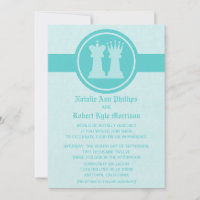 Einladung von Schach King und Königin zur Hochzeit