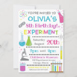 Einladung von Science Birthday | Wissenschaftliche<br><div class="desc">Science Birthday Invitation Science Invite Alle Designs sind © Nichts PANDA LLC</div>