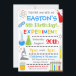 Einladung von Science Birthday | Wissenschaftliche<br><div class="desc">Science Birthday Invitation Science Invite Alle Designs sind © Nichts PANDA LLC</div>