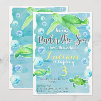 Einladung von Sea Turtle zum Geburtstag