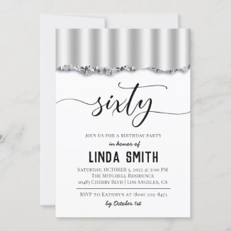 Einladung von sechzig Diamond zum Geburtstag
