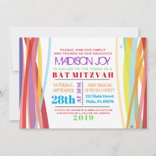 Einladung von Simple Lines Bat Bar Mitzvah