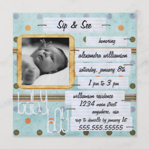 Einladung von Sip & See Baby