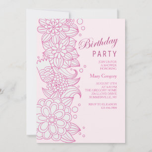 Einladung von Sketchy Floral