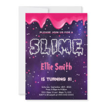 Einladung von Slime Birthday