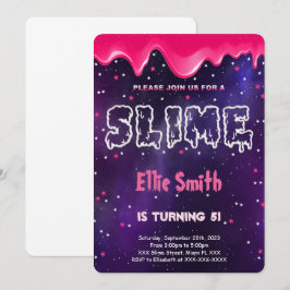 Einladung von Slime Birthday