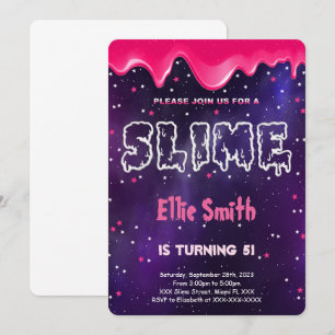 Einladung von Slime Birthday