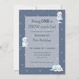 Einladung von Snowman zum ersten Geburtstag