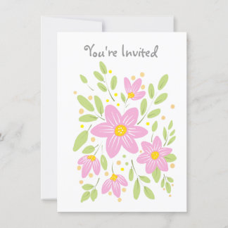 Einladung von Soft Plum Pink Floral Bouquet
