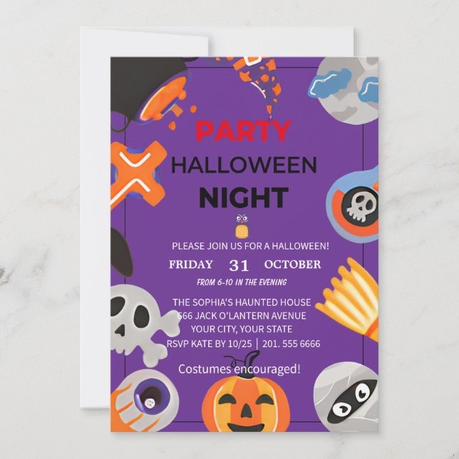 Einladung von Spellbound-Halloween-Party (Vorderseite)