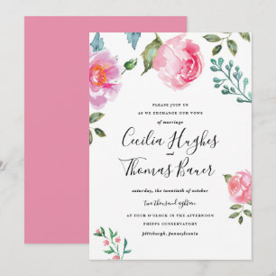 Einladung von Spring Peony Floral Wedding