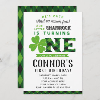 Einladung von St Patrick zum ersten Geburtstag