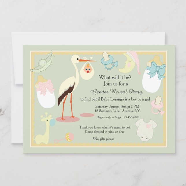 Einladung von Storchen (Vorderseite)