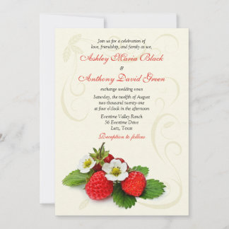 Einladung von Strawberry Floral Wedding