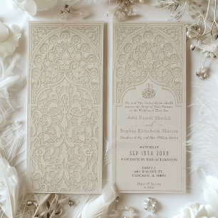Einladung von Sublime Cream Islamic Lace Wedding