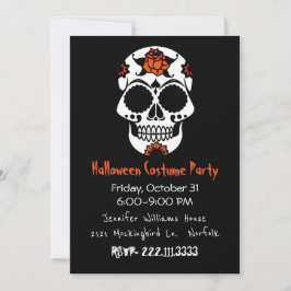 Einladung von Sugar Skull-Halloween-Partys
