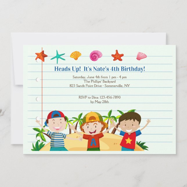 Einladung von Summer Boys (Vorderseite)