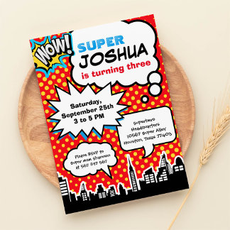 Einladung von Superheldin Birthday