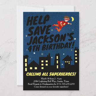 Einladung von Superheldin Birthday