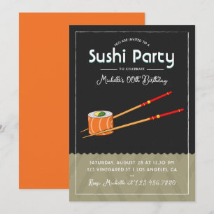 Einladung von Sushi Birthday