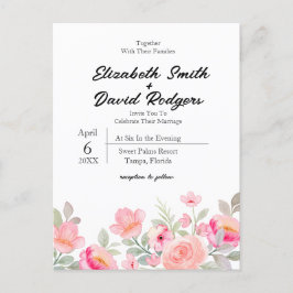 Einladung von Süßfloralblumen Postkarte