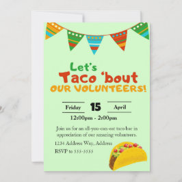 Einladung von Taco Bar Volunteer