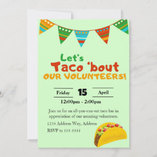 Einladung von Taco Bar Volunteer