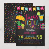 Einladung von Tacos & Tequila zum Geburtstag - Blk
