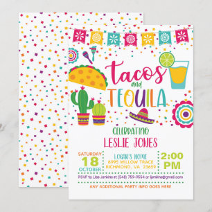 Einladung von Tacos & Tequila zum Geburtstag - Wh
